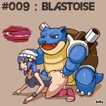  all_fours bestiality blastoise bottomless clothed clothing cum dawn dawn_(pok&#233;mon) doggystyle female feral from_behind half-dressed human interspecies male mammal nintendo penetration pok&#233;mon pok&#233;philia pokemon selty sex straight vaginal vaginal_penetration video_games 