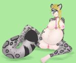  anthro bdsm belly big_(disambiguation) breasts cat clitoris collar expansion felicer feline female hyper inflation juice_(disambiguation) mammal nude overweight pregnant pussy slave slightly_chubby stuffing weights ych 
