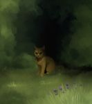 ambiguous_gender feline feral firestar_(warriors) fur happy-cat mammal outside sitting smile solo whiskers 