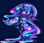  anthro dancing equine female friendship_is_magic horn jewelry mammal my_little_pony nude paintbrush princess_luna_(mlp) smile solo standing theneithervoid_(artist) wings 