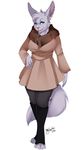  anthro clothed clothing female fur hair lagomorph looking_at_viewer mammal myloveless open_mouth rabbit smile solo standing 