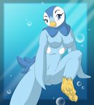  anthro avian bird breasts claws digital_media_(artwork) feathers female looking_at_viewer nintendo nude penguin piplup pok&eacute;mon simple_background smile solo video_games wings yiffmasters 