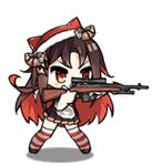  animated animated_gif black_hair chibi girls_frontline long_hair lowres m21 m21_(girls_frontline) official_art saru simple_background solo white_background 