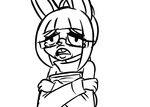  2016 anthro black_and_white buckteeth clothed clothing crossed_arms crying diploma eyeshadow eyewear female frown glasses holding_object inkyfrog lagomorph makeup mammal monochrome rabbit scarlett_(inkyfrog) simple_background solo tears teeth white_background 