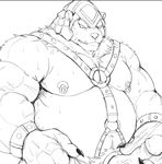  armor bear big_muscles cock_ring erection greyscale half-length_portrait harness helmet humanoid_penis league_of_legends line_art looking_down male mammal masturbation monochrome mostly_nude motion_lines musclegut muscular nipple_piercing nipples overweight overweight_male penile_masturbation penis penis_harness piercing portrait pubes raymond158 retracted_foreskin sharp_teeth solo sweat teeth uncut vein veiny_penis video_games volibear 