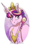  2019 crown equine female fluffy friendship_is_magic horn inuhoshi-to-darkpen mammal my_little_pony portrait princess_cadance_(mlp) purple_eyes solo winged_unicorn wings 