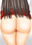  ass ass_focus brown_hair close-up highres hiyou_(kantai_collection) kantai_collection long_hair lovelovemaid no_panties skirt solo thighs 