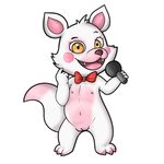  2016 animatronic anthro bow_tie canine cub digital_media_(artwork) female five_nights_at_freddy&#039;s fox funtime_foxy_(fnafsl) fur hi_res looking_at_viewer machine mammal navel nipples nude open_mouth pussy robot sister_location smile solo standing video_games white_fur young zekromlover 