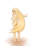  1girl artist_request ass barefoot blonde_hair breasts gym_leader koruni_(pokemon) long_hair looking_at_viewer looking_back nude pokemon pokemon_(anime) pokemon_(game) pokemon_xy solo very_long_hair 