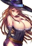  1girl bare_shoulders breasts bursting_breasts cleavage large_breasts long_hair no_nipples photoshop sorceress_(dragon&#039;s_crown) strapless_dress tagme 