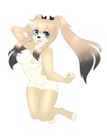  anthro areola breasts canine female looking_at_viewer mammal miiyori nipples nude smile solo thick-thighs wide_hips 