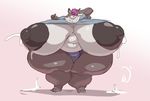  anthro areola big_breasts breasts canine female huge_breasts hyper hyper_breasts lactating mammal nipples obese overweight sketch solo standing whatinsomnia 