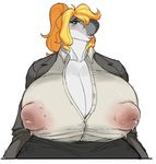  ambiguous_species anthro big_breasts breasts cabigoola clothed clothing female huge_breasts hyper hyper_breasts lactating nipple_bulge obese overweight solo 
