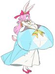  anthro big_breasts breasts cabigoola clothed clothing crossed_arms female huge_breasts hyper hyper_breasts lagomorph looking_at_viewer mammal nipple_bulge overweight rabbit solo 
