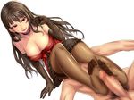  black_hair footjob game_cg i_am_homeko pantyhose red_eyes 