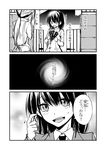  ataru_(cha2batake) blush comic greyscale monochrome multiple_girls original school_uniform smile translated 