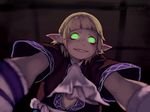  artist_name blonde_hair commentary_request gengoroumaru_(ambidextrous) glowing glowing_eyes green_eyes imminent_rape looking_at_viewer mizuhashi_parsee pointy_ears pov shirt short_hair short_sleeves smile solo touhou 