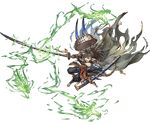  armor aura brown_hair dragon full_body gloves granblue_fantasy harvin hat katana male_focus minaba_hideo official_art open_mouth pointy_ears ponytail sandals sevilbarra socks solo sword transparent_background weapon 