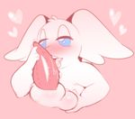  &lt;3 animal_genitalia anthro anthrofied audino ball_fondling balls barbed_penis blush disembodied_penis duo erection fondling half-closed_eyes handjob licking lizardbat_(artist) male male/male nintendo open_mouth oral penis penis_lick pok&eacute;mon precum saliva sex sheath slightly_chubby solo_focus tapering_penis tongue tongue_out video_games 