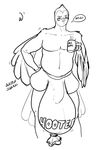  anthro avian bird bulge clothed clothing eyewear glasses hyper hyper_bulge looking_at_viewer male monochrome solo whatinsomnia 