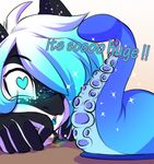  2016 5_fingers anthro blue_eyes blue_hair cetacean dildo dragon english_text female hair humanoid hybrid mammal marine open_mouth orca penelope rainbowscreen sex_toy simple_background smile tentacles text whale white_background 