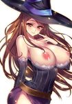 breasts_outside photoshop sorceress_(dragon&#039;s_crown) strapless_dress tagme 