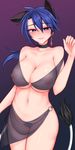  alternate_costume alternate_hair_length alternate_hairstyle animal_ears bare_shoulders blue_eyes blue_hair blush breasts choker cleavage closed_mouth collarbone colored_pubic_hair commentary_request covered_nipples cowboy_shot doremy_sweet hair_between_eyes heart heart-shaped_pupils highres jewelry kuroba_rapid large_breasts long_hair looking_at_viewer navel o-ring o-ring_bottom o-ring_top pubic_hair revealing_clothes sarong see-through single_earring smile solo stomach symbol-shaped_pupils tail tapir_ears tapir_tail touhou underboob 