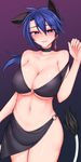  alternate_costume alternate_hair_length alternate_hairstyle animal_ears bare_shoulders blue_eyes blue_hair blush breasts choker cleavage closed_mouth collarbone commentary_request covered_nipples cowboy_shot doremy_sweet hair_between_eyes heart heart-shaped_pupils highres jewelry kuroba_rapid large_breasts long_hair looking_at_viewer navel o-ring o-ring_bottom o-ring_top revealing_clothes sarong single_earring smile solo stomach symbol-shaped_pupils tail tapir_ears tapir_tail touhou underboob 