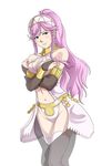  1girl blue_eyes breasts covering_breasts embarrassed female fire_emblem fire_emblem:_kakusei long_hair olivia_(fire_emblem) pink_hair white_background 
