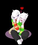  &lt;3 alternate_dimensions blog boss_monsters horn love male male/male sitting striped_shirts undertale video_games white_crest 