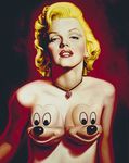  marilyn_monroe mickey_mouse ron_english tagme 