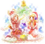  angel_wings antlers bell belt black_hair blonde_hair blush braid christmas christmas_tree closed_eyes cosmog gen_7_pokemon gift green_eyes hat kashi-k lillie_(pokemon) litten long_hair mizuki_(pokemon) multiple_girls open_mouth pokemon pokemon_(creature) pokemon_(game) pokemon_sm red_hat reindeer_antlers round_teeth santa_costume santa_hat scarf short_hair sitting teeth twin_braids wings 