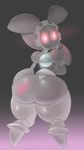  &lt;3 &lt;3_eyes anthro betsu big_breasts big_butt blue_nose breasts butt female huge_butt looking_back magearna nintendo open_mouth pink_sclera pok&eacute;mon pok&eacute;morph solo thick_thighs video_games white_eyes 
