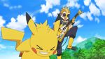  &gt;.&lt; 2boys animated animated_gif boots electric_guitar facepaint guitar headbanging jimmy_(pokemon) mohawk multiple_boys musical_instrument pikachu pokemon pokemon_(creature) pokemon_xy spike_(pokemon) tagme 