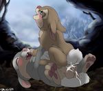  anal anal_penetration animal_genitalia backlash91 balls bambi_(film) blush buckteeth conditional_dnp cum cum_from_ass cum_splatter disney duo eyes_closed female feral half-closed_eyes incest lagomorph looking_pleasured male male/female mammal on_top on_top_of open_mouth orgasm penetration sheath signature teeth thumper 