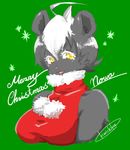  artist_request black_hair christmas_costume furry short_hair skunk two-tone_hair white_hair 