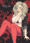  blush breasts darabuchi large_breasts persona persona_5 pixiv_manga_sample smile takamaki_ann twintails 