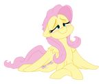  2016 alpha_channel blush cutie_mark dilarus equine feathered_wings feathers female feral fluttershy_(mlp) friendship_is_magic fur green_eyes hair long_hair looking_at_viewer mammal my_little_pony pegasus pink_hair simple_background solo transparent_background wings yellow_feathers yellow_fur 