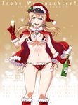 :d alcohol alternate_costume anchor_hair_ornament ass_visible_through_thighs bikini blonde_hair blue_eyes blush boots bottle breasts cape champagne champagne_bottle christmas cleavage fur-trimmed_bikini fur-trimmed_boots fur-trimmed_gloves fur_trim german germany gloves grey_hat groin hair_ornament hat holding holding_bottle imperial_german_flag iron_cross kantai_collection knee_boots looking_at_viewer low_twintails medium_breasts micro_bikini navel open_mouth peaked_cap pom_pom_(clothes) prinz_eugen_(kantai_collection) red_cape red_footwear red_gloves red_hat sameha_ikuya santa_costume santa_hat shiny shiny_skin side-tie_bikini smile solo stomach swimsuit tareme translated twintails 
