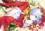  christmas heels lasa_(lasa1116) re_zero_kara_hajimeru_isekai_seikatsu rem_(re_zero) thighhighs 