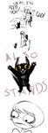  2013 anthro cat comic dialogue duo english_text eyewear feline female feral glasses inkyfrog mammal not_furry restricted_palette sitting sketch standing text yellow_sclera 