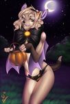  anthro bourbon_(artist) buckteeth canine clothed clothing female halloween holidays looking_at_viewer mammal smile solo teeth teil wide_hips 