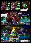  2013 anthro christmas claws comic dark digital_media_(artwork) dragon forest furrytiger_2012 gift holidays horn male mountain night outside russian_text sky smile snow snowfall star text tinsel tongue tree winter 