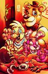  2016 animatronic anthro avian bear bird bonnie_(fnaf) canine chica_(fnaf) chicken digital_media_(artwork) eye_patch eyewear five_nights_at_freddy&#039;s five_nights_at_freddy&#039;s_3 food fox foxy_(fnaf) freddy_(fnaf) fur glowing glowing_eyes hook lagomorph machine mammal phantastus pizza rabbit robot springtrap_(fnaf) video_games 