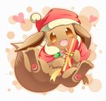  &lt;3 2016 ambiguous_gender blush canine christmas clothing eevee feral gift hat holidays mammal nintendo open_mouth pok&eacute;mon solo video_games ねる 