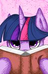  book eyelashes flamevulture17 friendship_is_magic fur hair horn my_little_pony purple_eyes purple_fur purple_hair solo twilight_sparkle_(mlp) unidorn 