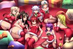  ara_han christmas christmas_ornaments christmas_tree elesis_(elsword) elsword eve_(elsword) fi-san gift luciela_r._sourcream lying rena_(elsword) ribbon rose_(elsword) santa_costume 