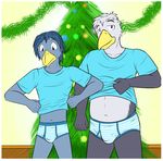  avian beak bird building christmas clothing father fuze holidays parent son stripes tree underwear 