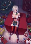  christmas eno_ti_deng hamakaze_(kancolle) kantai_collection thighhighs 