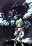  1boy blue_hair dragon galaxy-eyes tenjo_kaito yu-gi-oh! yuu-gi-ou_zexal 